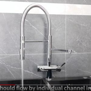 DOGO Pull out and down 3 way faucet for filter water system