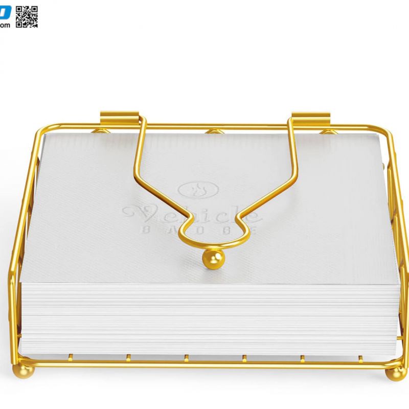 Elegant Gold Paper Napkin Holder for Kitchen