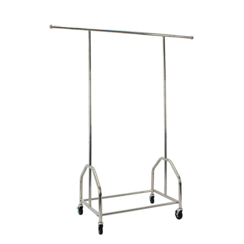 DOGO Homekoole Single Rod Clothing Garment Rack wit Wheels