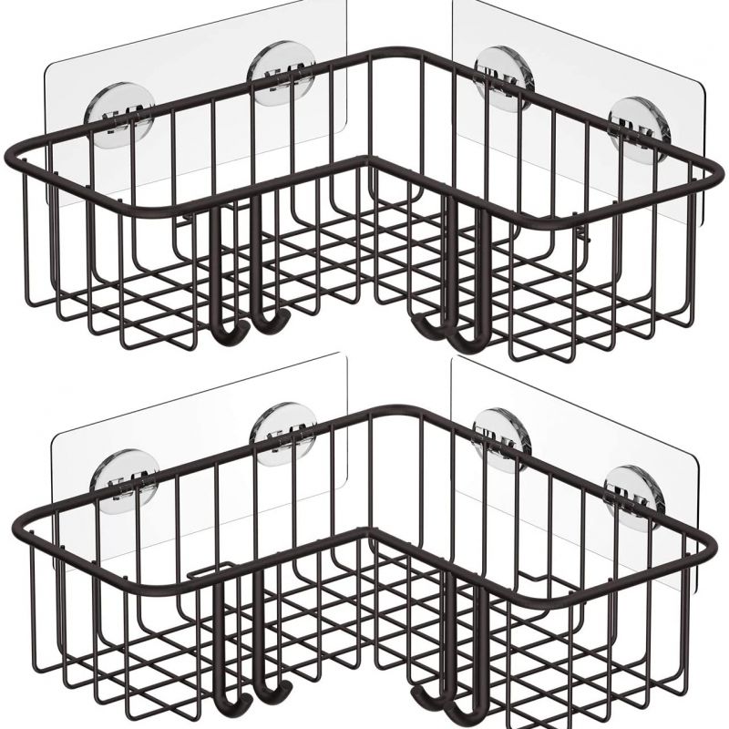 Matt Black Shower Corner Caddy for Bathroom or Kitchen