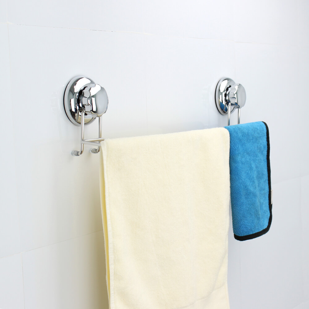 Wall Mounted Suction Cup Towel Bar for Bathroom