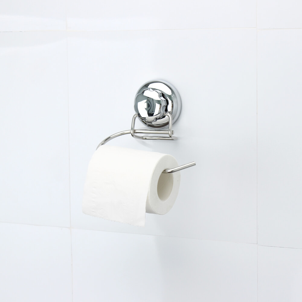 Twist to Lock Suction Toilet Roll Paper Holder